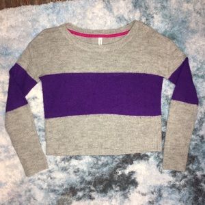 Cropped Striped Sweater